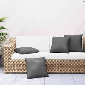 Okrasne blazine 4 kosi antracitne 40x40 cm blago