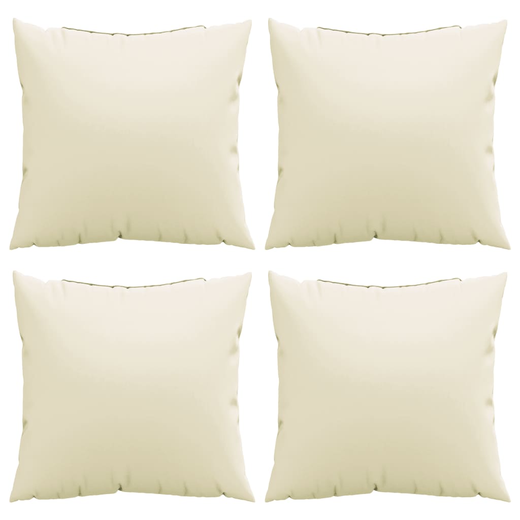 vidaXL Bankkussens 4 st 40x40 cm stof crèmekleurig, foto 4