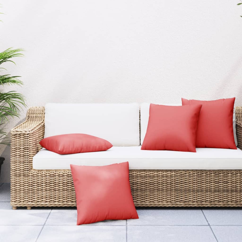 vidaXL Perne de canapea, 4 buc., roșu, 40x40 cm, textil