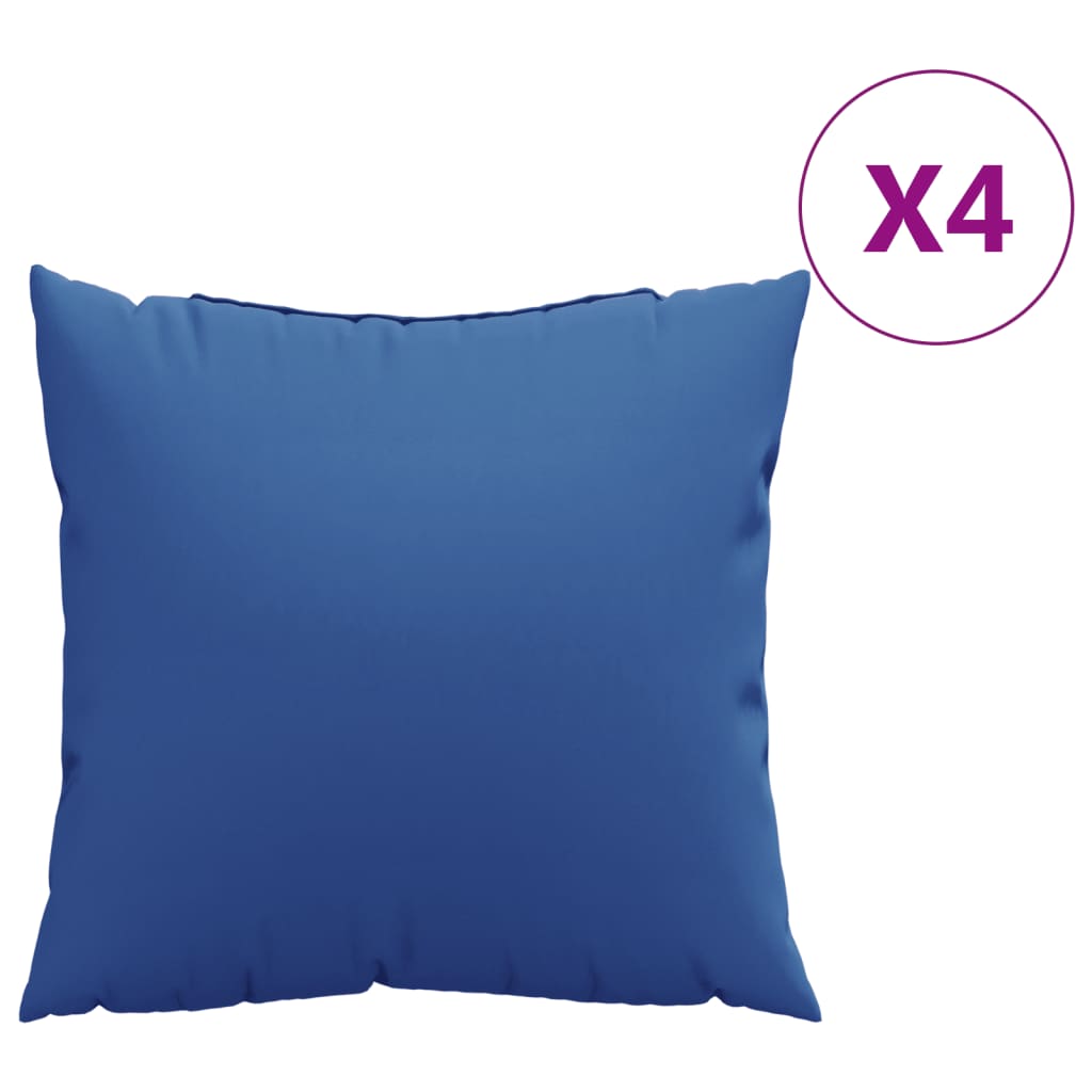 vidaXL Polštáře na pohovku 4 ks královsky modré 40 x 40 cm textil