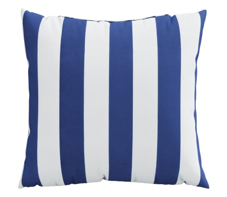 vidaXL Coussins d&eacute;coratifs lot de 4 bleu et blanc 40x40 cm tissu