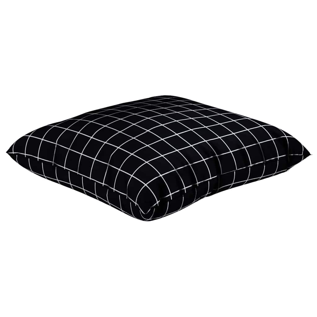 Spreidkussens Geruit 4 pcs Zwart Ruit 40 x 40 cm Polyester Stof image 4