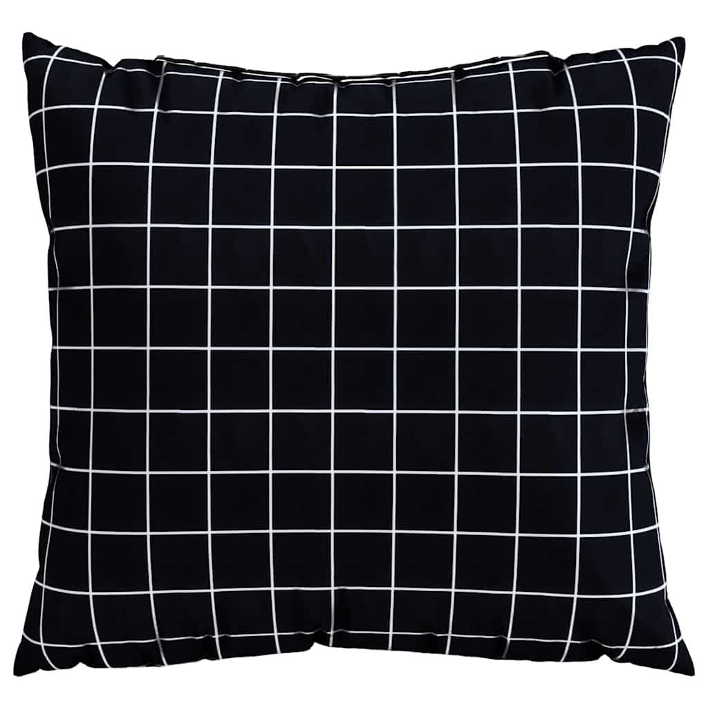 Spreidkussens Geruit 4 pcs Zwart Ruit 40 x 40 cm Polyester Stof image 5