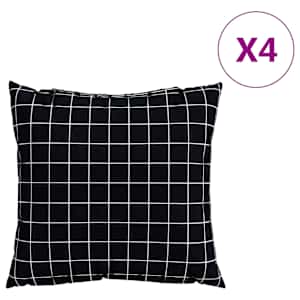 Závěsné polštáře Kostkovaný 4 pcs Černá kostička 40 x 40 cm - obrázek 3