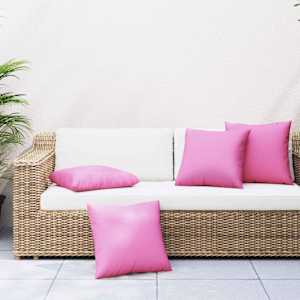 Závěsné polštáře 4 pcs Růžová 40 x 40 cm Polyesterová tkanina - obrázek 1