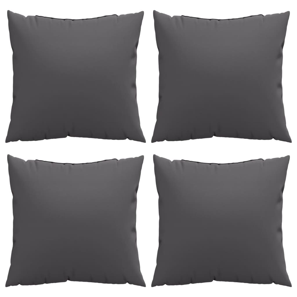 vidaXL Bankkussens 4 st 50x50 cm stof antracietkleurig, foto 4