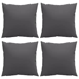 Polštáře na pohovku 4 ks antracitové 50 x 50 cm textil - obrázek 4