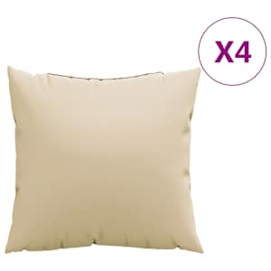 Polštáře na pohovku 4 ks béžové 50 x 50 cm textil - obrázek 2