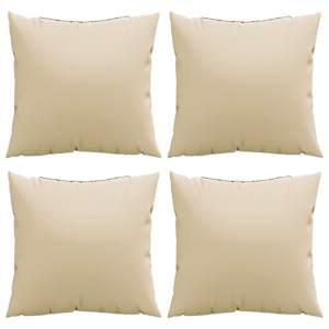 Polštáře na pohovku 4 ks béžové 50 x 50 cm textil - obrázek 4