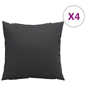 Polštáře na pohovku 4 ks černé 50 x 50 cm textil - obrázek 2