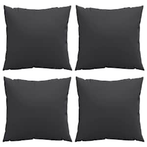 Polštáře na pohovku 4 ks černé 50 x 50 cm textil - obrázek 4