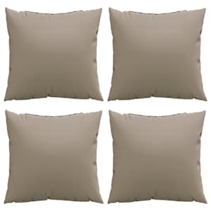 Polštáře na pohovku 4 ks taupe 50 x 50 cm textil - obrázek 4