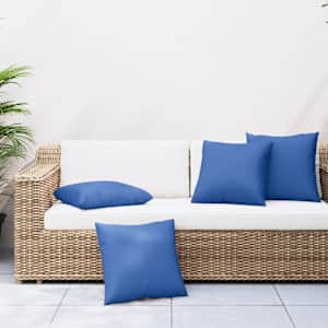 Polštáře na pohovku 4 ks královsky modré 50 x 50 cm textil - obrázek 1