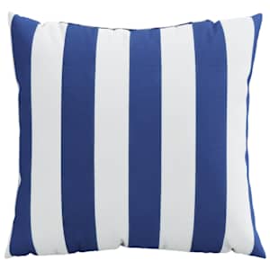 vidaXL Zierkissen 4 Stk. Blau & Wei&szlig; Gestreift 50x50 cm Stoff