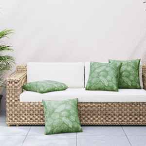 Razprševne blazine List 4 pcs Vzorec lista 50 x 50 cm Poliester