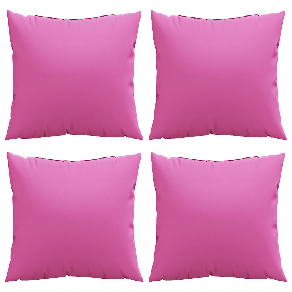 Spreidkussens Effen 4 pcs Roze 50 x 50 cm Polyester Stof image 2