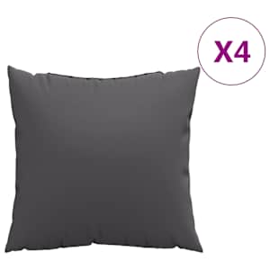 Polštáře na pohovku 4 ks antracitové 60 x 60 cm textil - obrázek 2