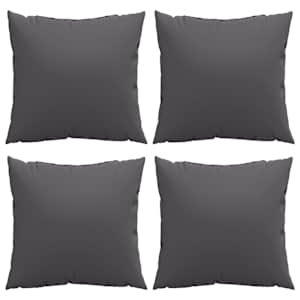 Polštáře na pohovku 4 ks antracitové 60 x 60 cm textil - obrázek 4