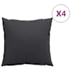 vidaXL diivanipadjad 4 tk, mustad, 60 x 60 cm, kangas