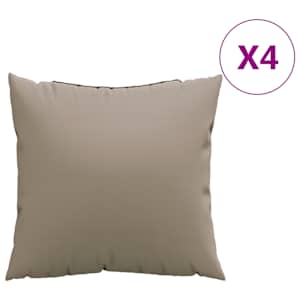 Polštáře na pohovku 4 ks taupe 60 x 60 cm textil - obrázek 2