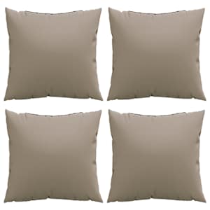Polštáře na pohovku 4 ks taupe 60 x 60 cm textil - obrázek 4
