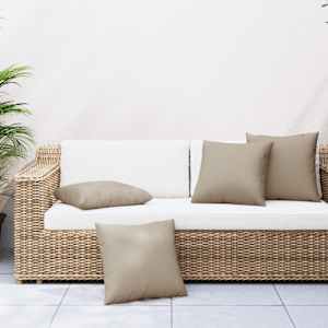 Polštáře na pohovku 4 ks taupe 60 x 60 cm textil - obrázek 1