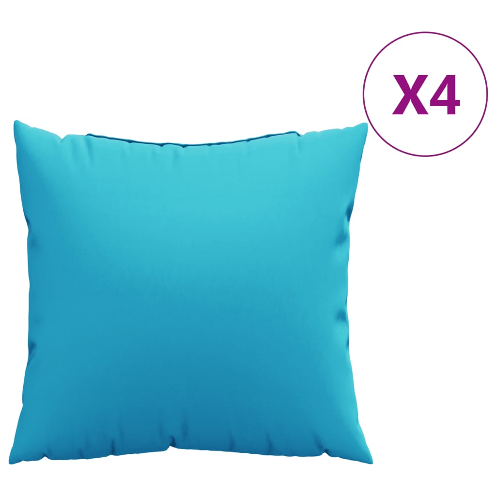 vidaXL Dekorační polštáře 4 ks tyrkysové 60 x 60 cm textil