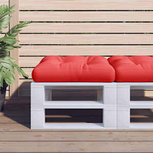 Blazina za kavč iz palet rdeča 50x50x12 cm