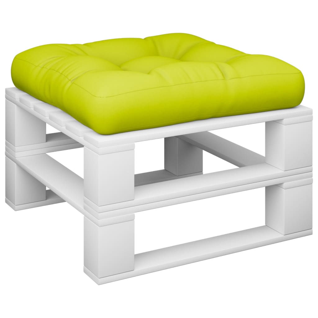 vidaXL Palletkussen 50x50x12 cm stof heldergroen afbeelding