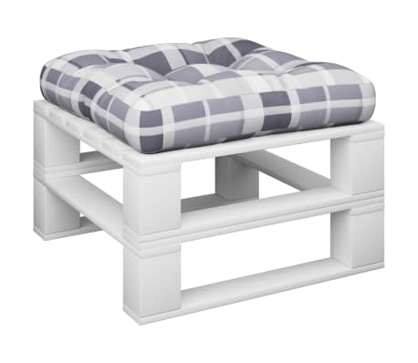 vidaXL Podu&scaron;ka na palety &scaron;ed&aacute; k&aacute;rovan&aacute; 50 x 50 x 12 cm textil