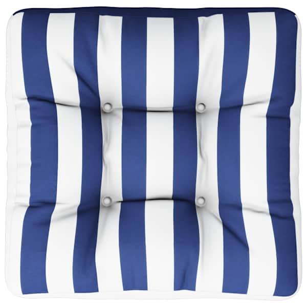 vidaXL euroaluse istmepadi, sinise/valge triibuline, 50 x 50 x 12 cm