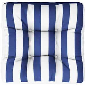 Poduška na palety modré a bílé pruhy 50 x 50 x 12 cm textil - obrázek 2