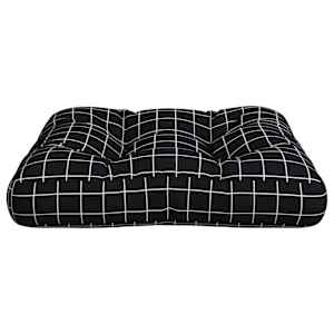 Poduška na palety černá károvaná 50 x 50 x 12 cm textil - obrázek 6