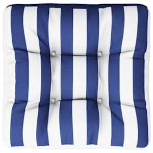 Poduška na palety modré a bílé pruhy 60 x 60 x 12 cm textil - obrázek 2