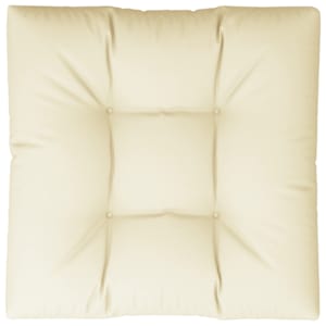 Poduška na palety krémová 70 x 70 x 12 cm textil - obrázek 6