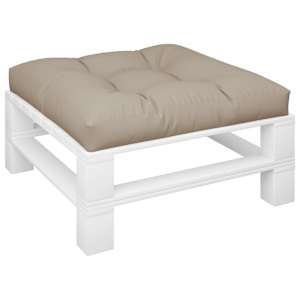 Poduška na palety taupe 70 x 70 x 12 cm textil - obrázek 3