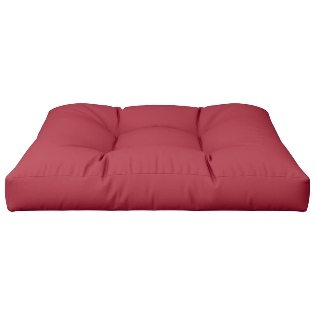 vidaXL Palletkussen 70x70x12 cm stof wijnrood, foto 2