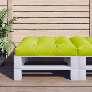 Poduška na palety jasně zelená 70 x 70 x 12 cm textil - obrázek 1