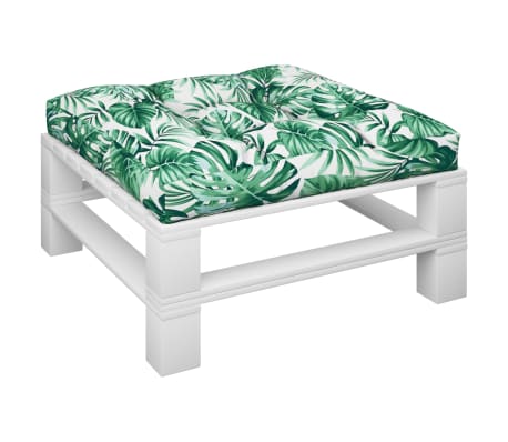 vidaXL Pernă canapea din paleți, model frunze, 70x70x12 cm