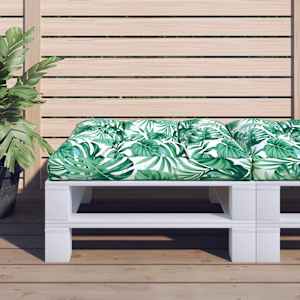 Blazina za kavč iz palet vzorec listja 70x70x12 cm