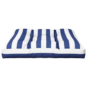 Poduška na palety modré a bílé pruhy 70 x 70 x 12 cm textil - obrázek 5