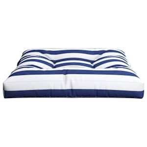 Poduška na palety modré a bílé pruhy 70 x 70 x 12 cm textil - obrázek 6