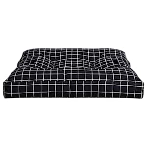 Poduška na palety černá károvaná 70 x 70 x 12 cm textil - obrázek 6