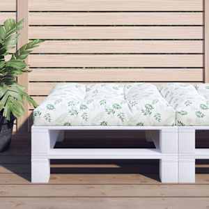 Poduška na palety vzor listů 70 x 70 x 12 cm textil - obrázek 3