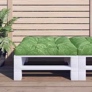 Poduška na palety vzor listů 70 x 70 x 12 cm textil - obrázek 1