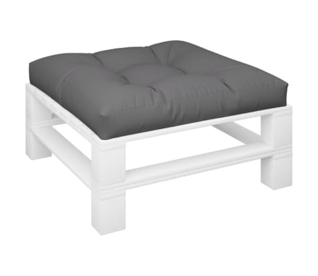 vidaXL Palletkussen 80x80x12 cm stof antracietkleurig