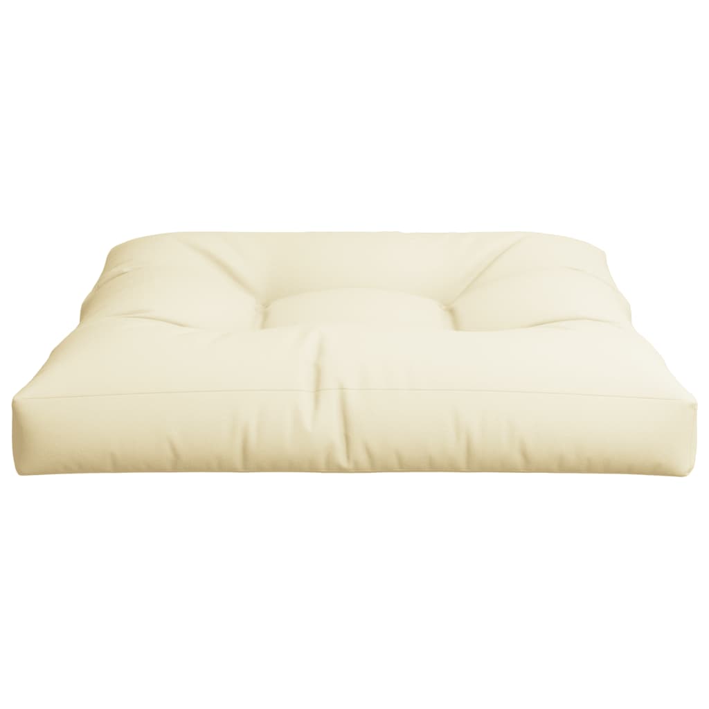 vidaXL Palletkussen 80x80x12 cm stof crèmekleurig, foto 4