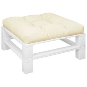 vidaXL Pallet Cushion Cream 100% polyester 31.5 in x 31.5 in x 4.7 in