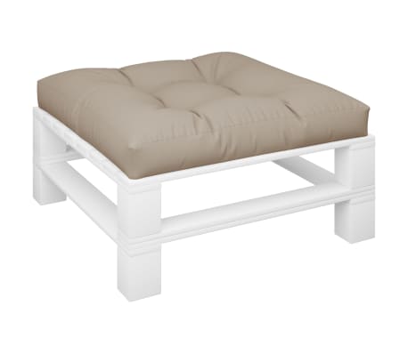 vidaXL Pallet Cushion Taupe 80x80x12 cm Fabric