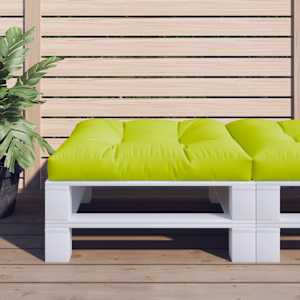 Poduška na palety jasně zelená 80 x 80 x 12 cm textil - obrázek 1